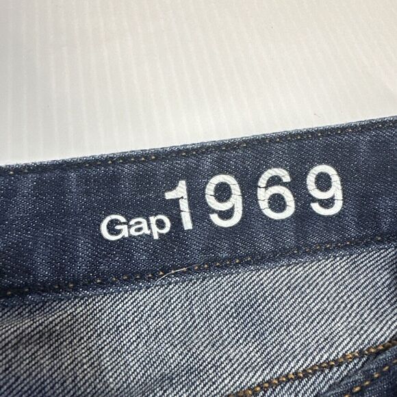 Gap 1969 Sexy Boot Women's Boot Cut Jeans Size 28 / 6 Blue Dark Wash Denim - Picture 11 of 14